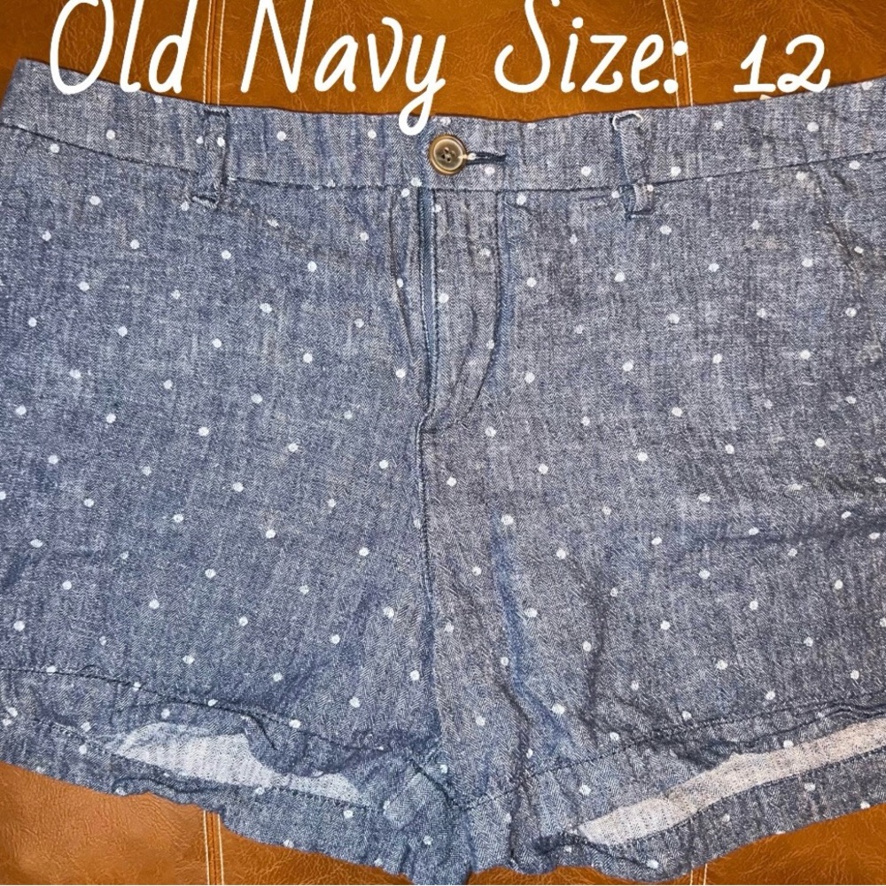 Old Navy Blue and White Bermuda Shorts